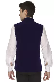 Blue Velvet Nehru Jacket