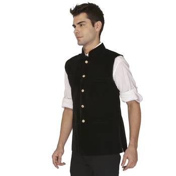 Black Velvet Nehru Jacket 2