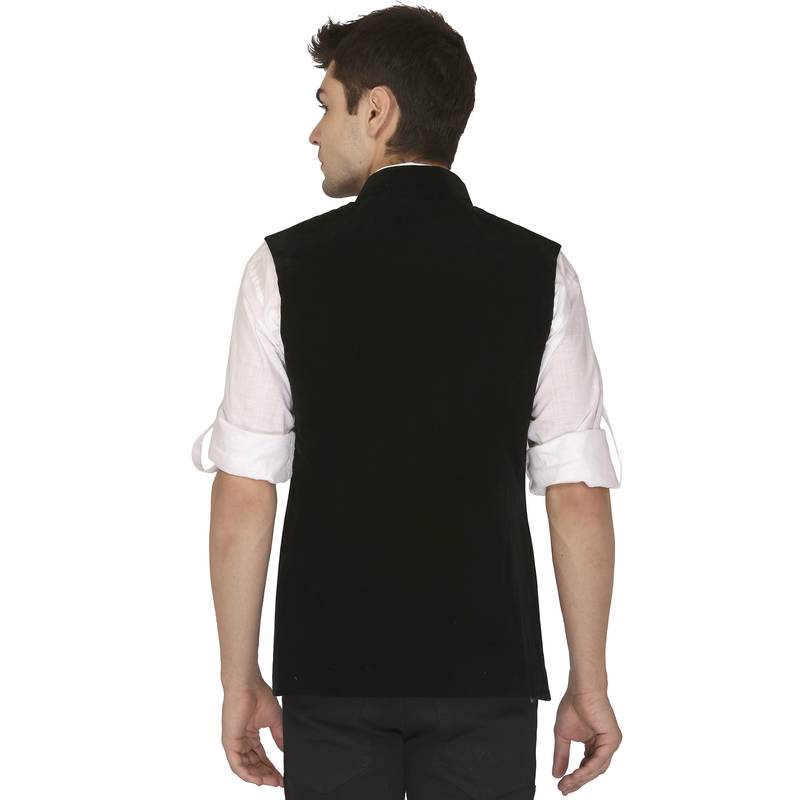 Black Velvet Nehru Jacket