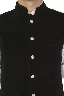 Black Velvet Nehru Jacket