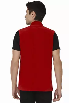 Red Cotton Nehru Jacket