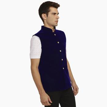 Blue Velvet Nehru Jacket 4