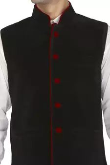 Black  Velvet  Nehru  Jacket