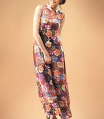 Multi Colour Georgette Kurti Comprising Allover Rose Prints