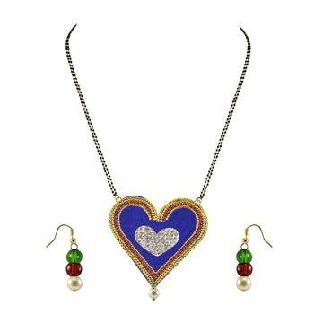 Golden Stone Stud Gold Platted Brass Mangalsutra 1