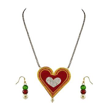 Golden Stone Stud Gold Platted Brass Mangalsutra 1