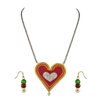 Golden Stone Stud Gold Platted Brass Mangalsutra 1