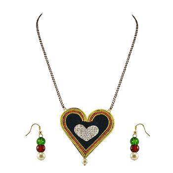 Golden Stone Stud Gold Platted Brass Mangalsutra 1