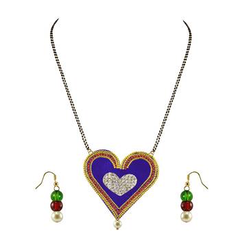 Golden Stone Stud Gold Platted Brass Mangalsutra 1