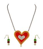 Golden Stone Stud Gold Platted Brass Mangalsutra