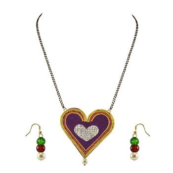 Golden Stone Stud Gold Platted Brass Mangalsutra 1