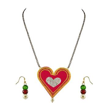 Golden Stone Stud Gold Platted Brass Mangalsutra 1
