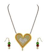 Golden Stone Stud Gold Platted Brass Mangalsutra