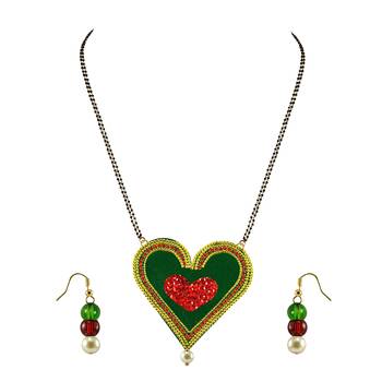 Golden Stone Stud Gold Platted Brass Mangalsutra 1