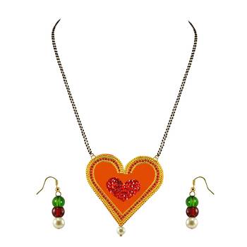 Golden Stone Stud Gold Platted Brass Mangalsutra 1