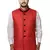 Red Cotton Jute Nehru Jacket