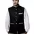 Black Cotton Poly Nehru Jacket