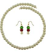 Multi Moti Stud Brass Hasli Necklace