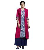 Pink embroidered cotton stitched salwar