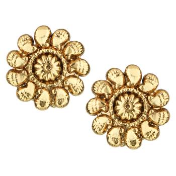 Vintage Stud White Copper Stud Earring for Women 1