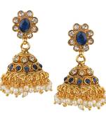 Jhumki Wedding Blue Copper Jhumka Earring for Women