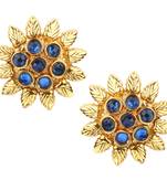 Ladies Studs Blue Copper Stud Earring for Women