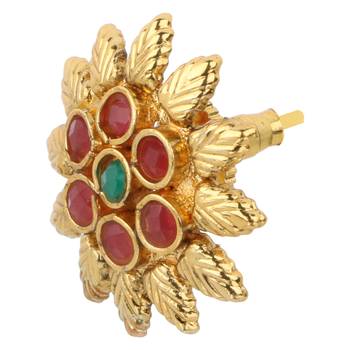 Ladies Studs Maroon Green Copper Stud Earring for Women 3