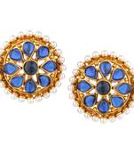 Ladies Studs Blue Copper Stud Earring for Women