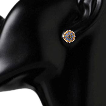 Ladies Studs Blue Copper Stud Earring for Women 2
