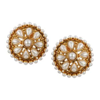 Ladies Studs White Copper Stud Earring for Women 1