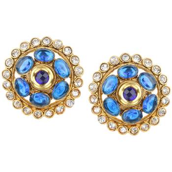 Ladies Studs Blue Copper Stud Earring for Women 1