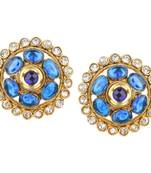 Ladies Studs Blue Copper Stud Earring for Women