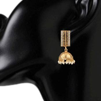 Bollywood Jhumki White Metal Alloy Jhumka Earring for Women 2