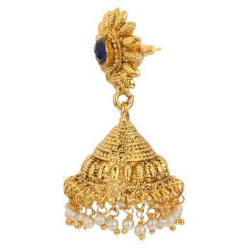 Jhumki Wedding Blue Copper Jhumka Earring for Women 3