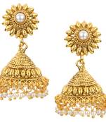 Jhumki Wedding White Copper Jhumka Earring for Women