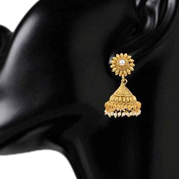 Jhumki Wedding White Copper Jhumka Earring for Women 2