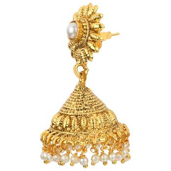 Jhumki Wedding White Copper Jhumka Earring for Women 3