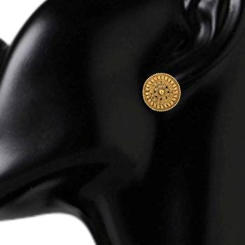 Ladies Studs Golden Copper Stud Earring for Women 2