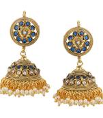 Jhumki Wedding Blue Copper Jhumka Earring for Women