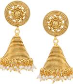 Jhumki Wedding White Copper Jhumka Earring for Women