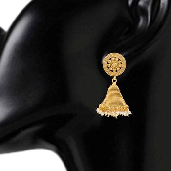 Jhumki Wedding White Copper Jhumka Earring for Women 2