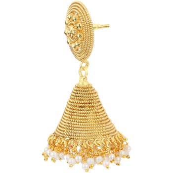 Jhumki Wedding White Copper Jhumka Earring for Women 3