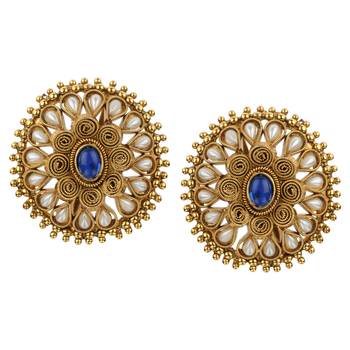 Ladies Studs Blue Copper Stud Earring for Women 1