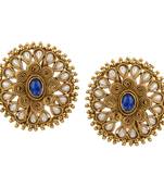 Ladies Studs Blue Copper Stud Earring for Women