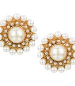 Ladies Studs White Copper Stud Earring for Women