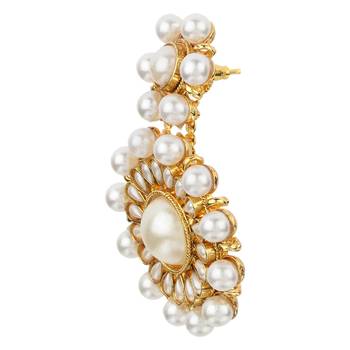 Kundans Indian White Copper Dangler drop Earring for Women 3