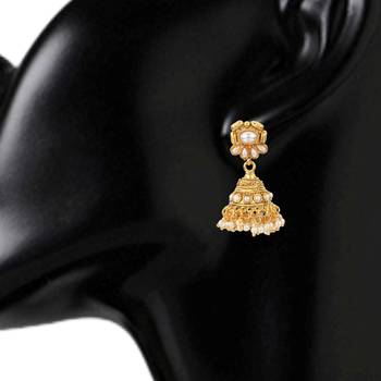 Jhumki Wedding White Copper Jhumka Earring for Women 2