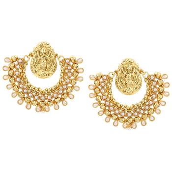 Kundans Indian White Copper Dangler drop Earring for Women 1
