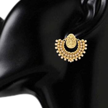 Kundans Indian White Copper Dangler drop Earring for Women 2