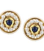 Ladies Studs Blue Copper Stud Earring for Women